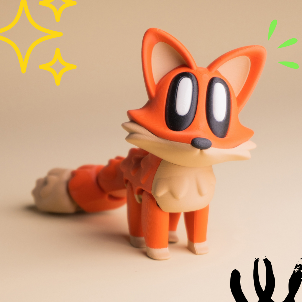 Flexible fox and animal figures